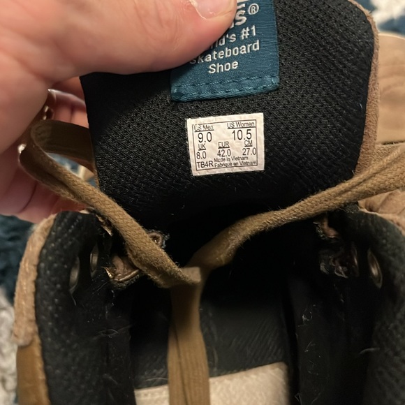 Vans Sk8-Hi x The North Face winter sneaker - leather & suede - blue/brown/cream - Picture 5 of 6